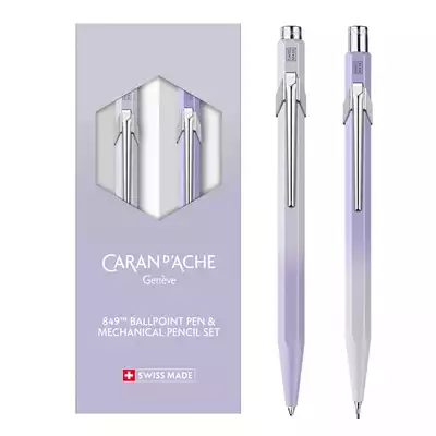 Zestaw upominkowy Blooming Lavender Caran d’Ache: długopis 849 + ołówek 844